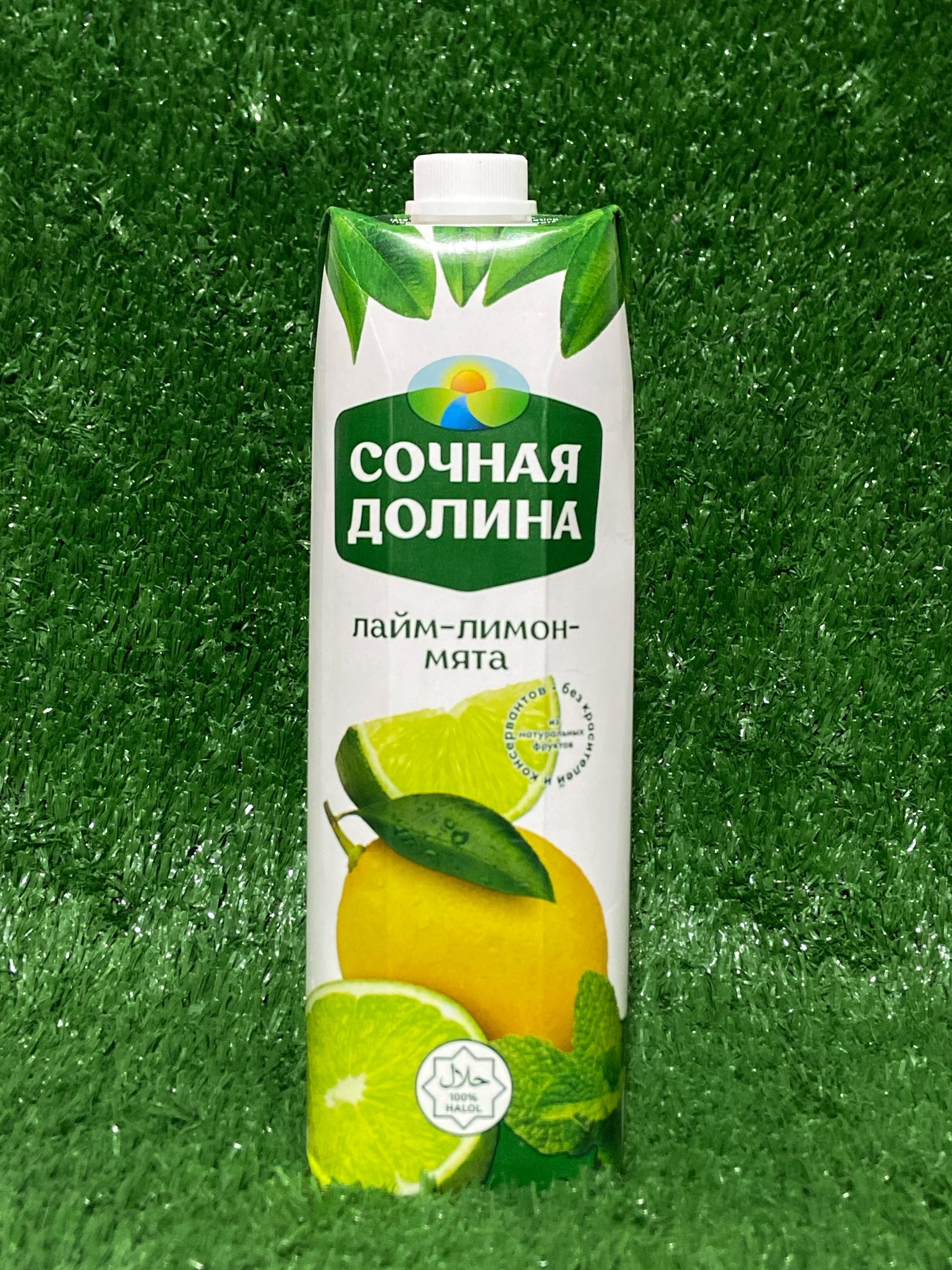 Сочная долина, Лимон-лайм-мята, Тетра пак 1 л