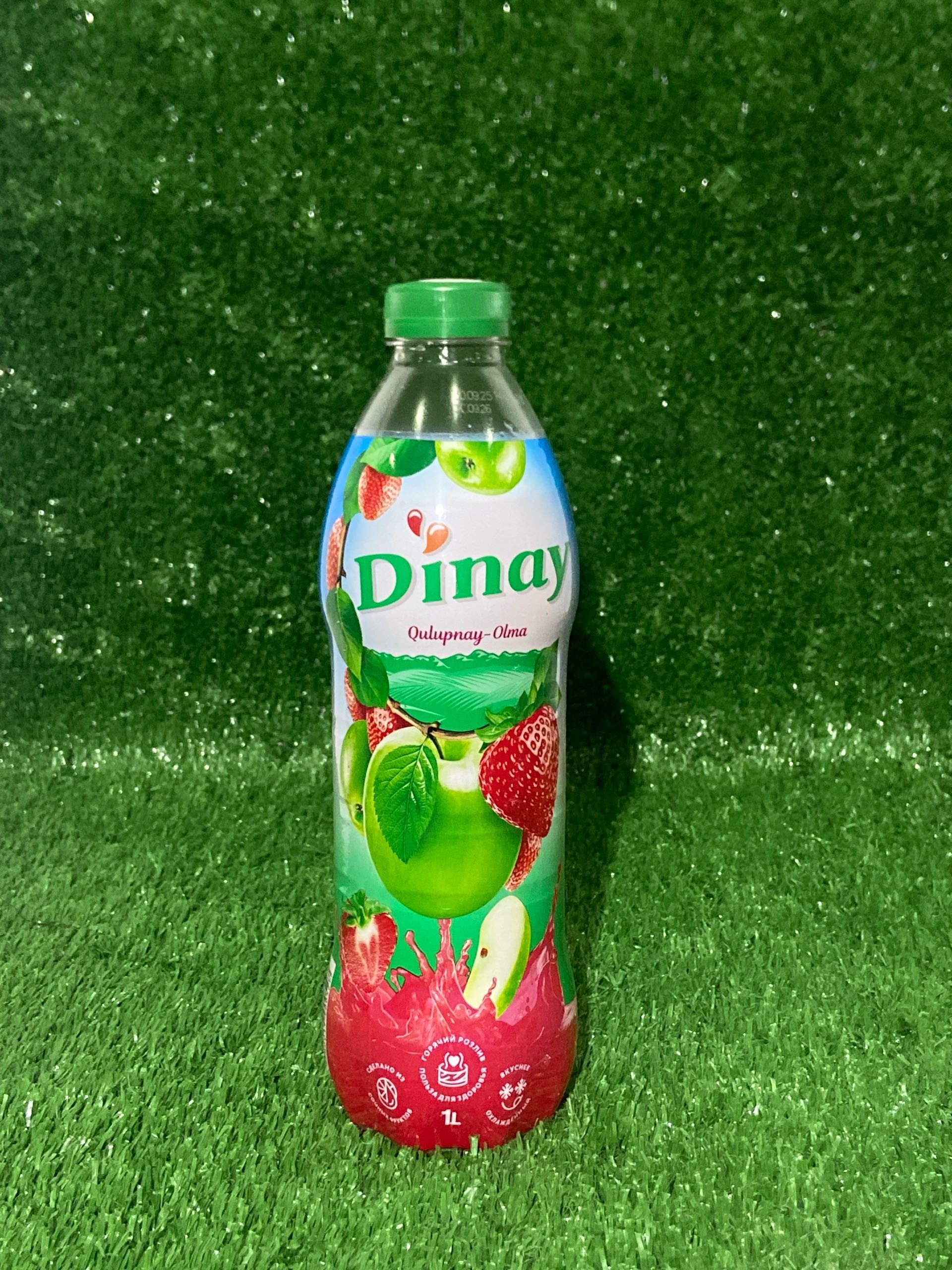 Dinay, Клубника-Яблоко, ПЭТ бутылка 1,0 л