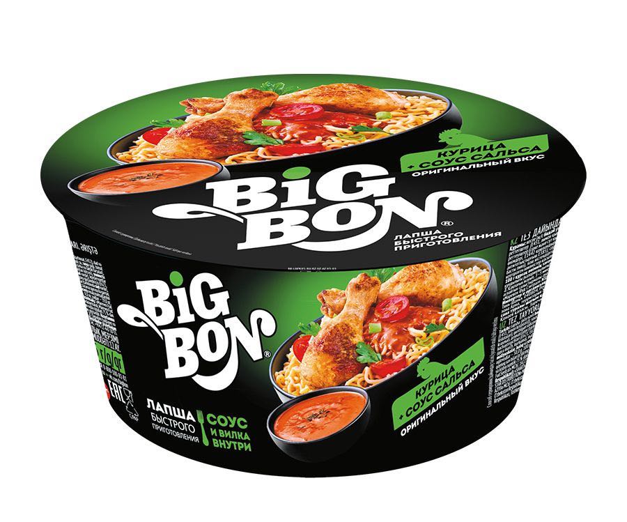 Big Bon, лапша сальса со вкусом курицы 85г