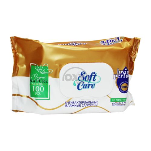 SOFT CARE VLAJ.SALFETKI ANTIBAK.100SHT